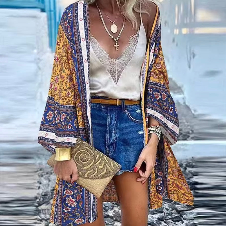 Kimono d'été édition spéciale Bleu