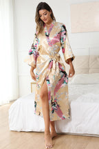 Kimono de nuit long | Safran Jaune