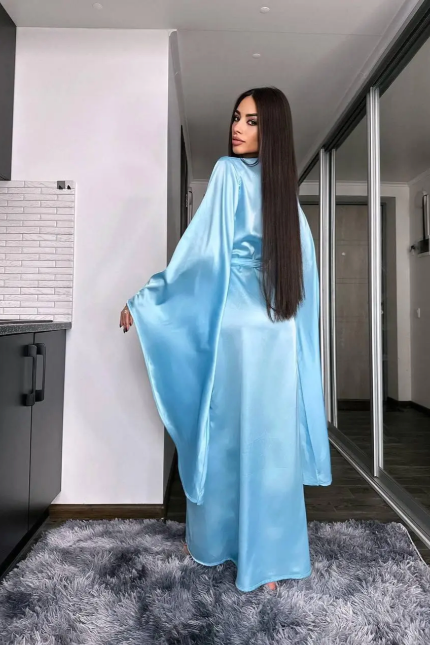 Kimono Robe longue de soirée | Nuit marine
