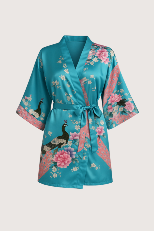 Kimono Robe de nuit court | Perle de Lazuli