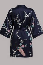 Kimono Robe de nuit court | Encre de nuit