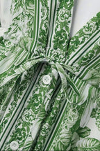 Kimono Robe longue ceinturée | Émeraude douce