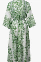 Kimono Robe longue ceinturée | Émeraude douce
