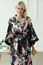Kimono de nuit long | Noir De Minuit