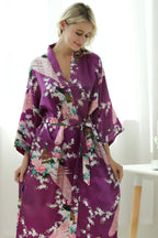 Kimono de nuit long | Crépuscule mauve