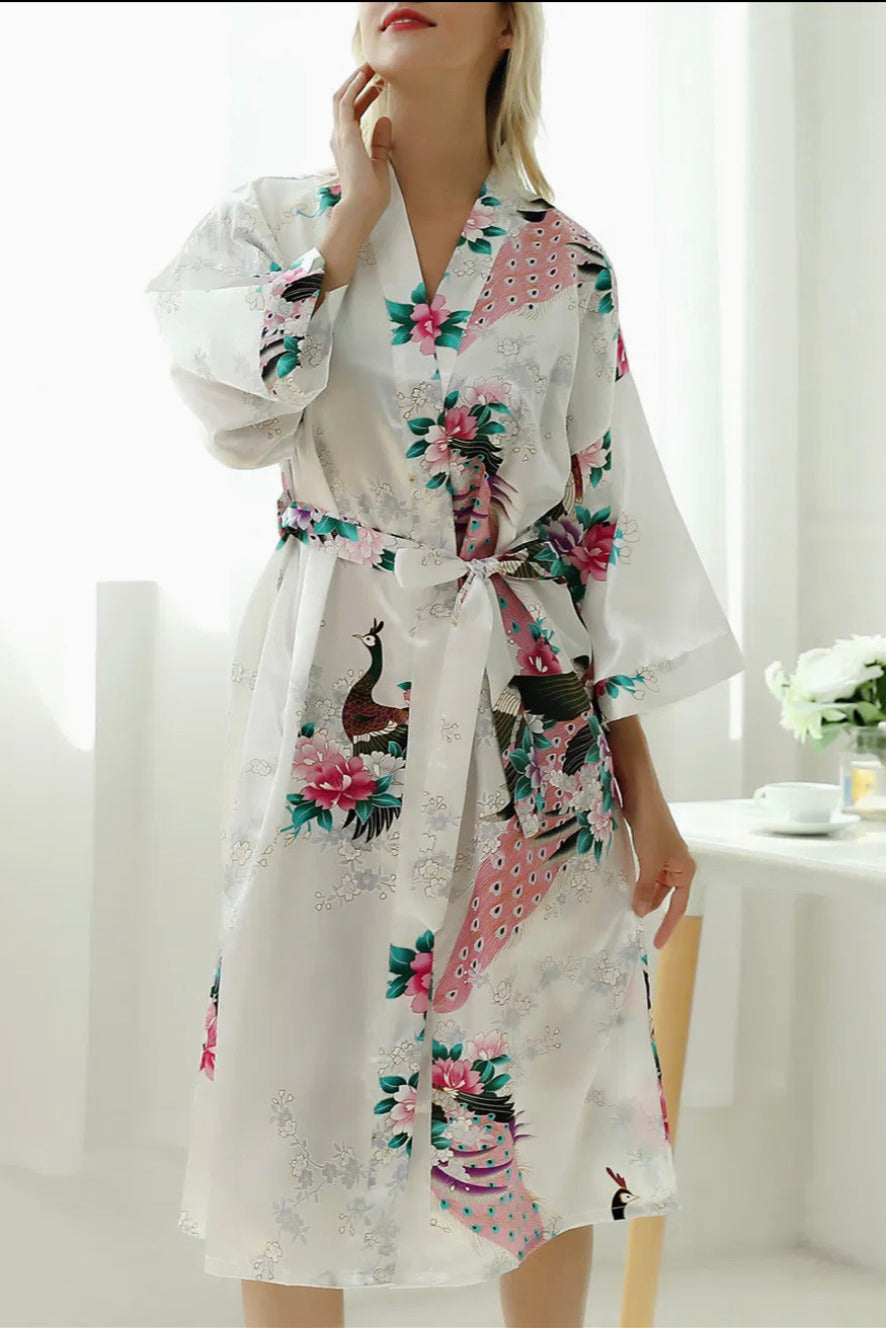 Kimono de nuit long | Neige Blanche