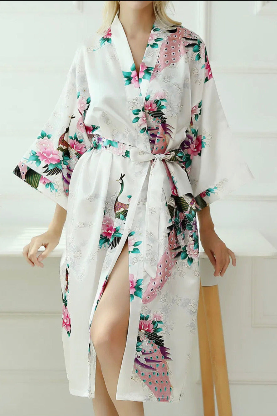 Kimono de nuit long | Neige Blanche