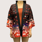 Veste Kimono Japonaise Jardin Fleuri