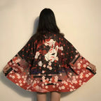 Veste Kimono Japonaise Jardin Fleuri