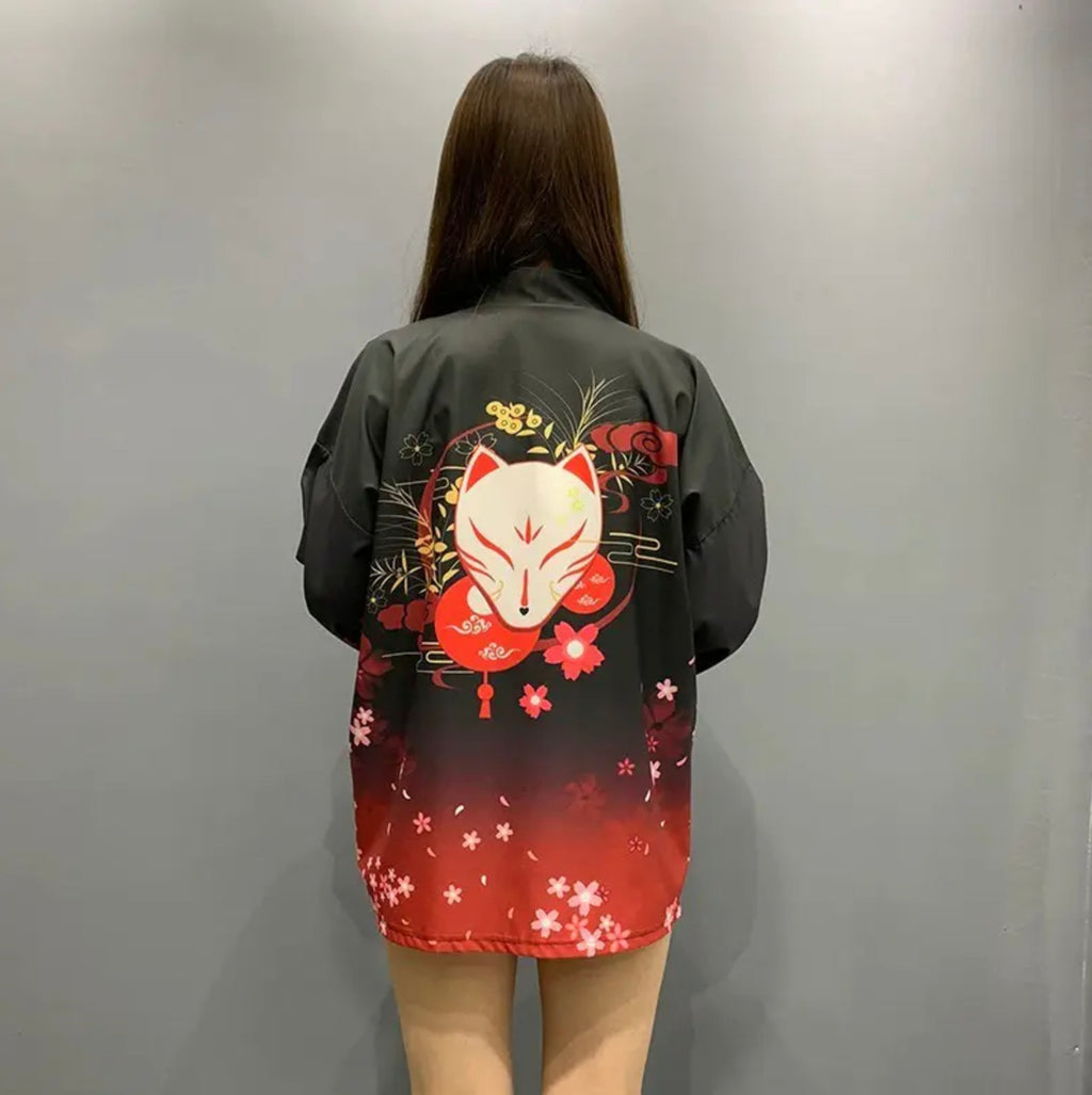 Veste Kimono Japonaise Pétale de sang