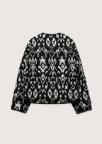 Veste kimono Noir Abstrait | Ikat