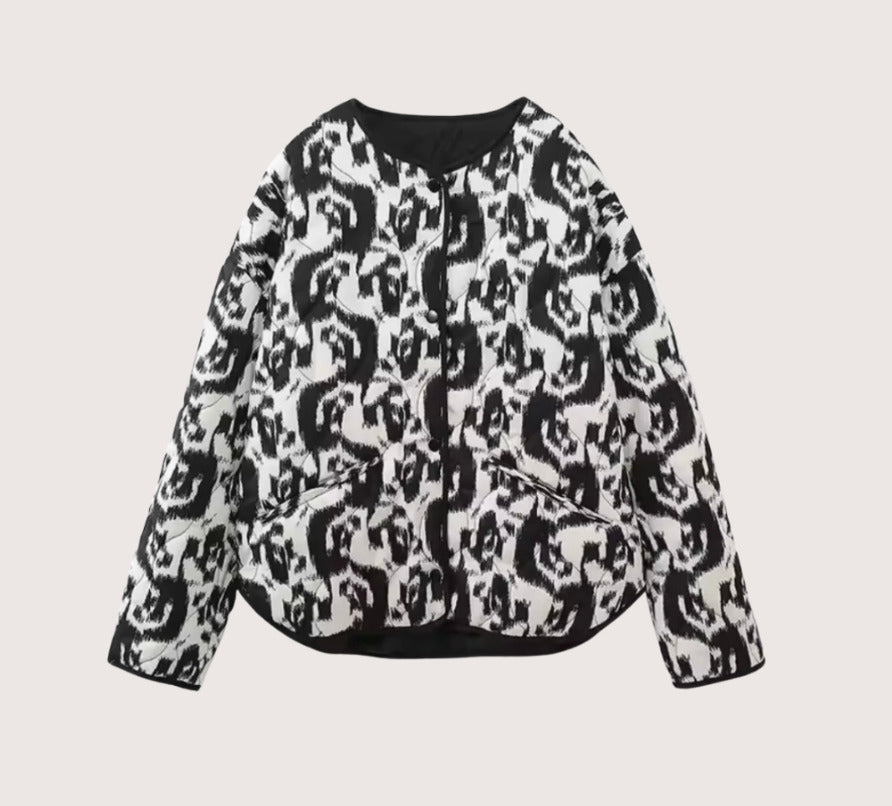 Veste kimono serpent des neiges  | Ikat