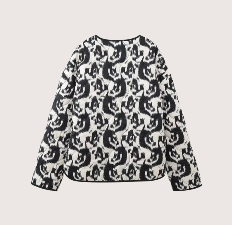 Veste kimono serpent des neiges  | Ikat