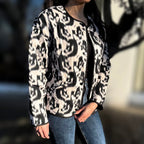 Veste kimono serpent des neiges  | Ikat