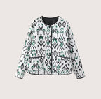 Veste kimono Blanc Émeraude | Ikat