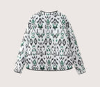 Veste kimono Blanc Émeraude | Ikat