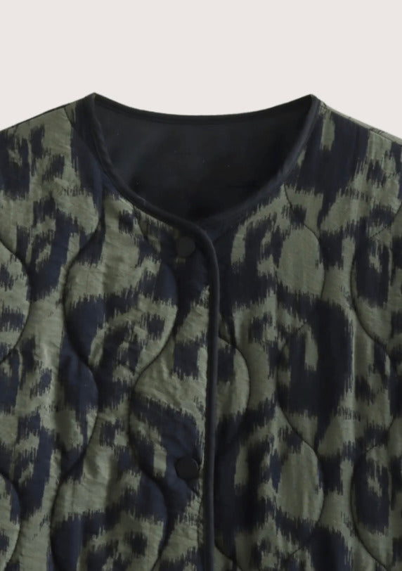 Veste kimono vert olive | Ikat