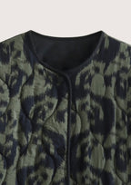 Veste kimono vert olive | Ikat