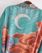 Kimono Boho étoile de Lune Vert Premium