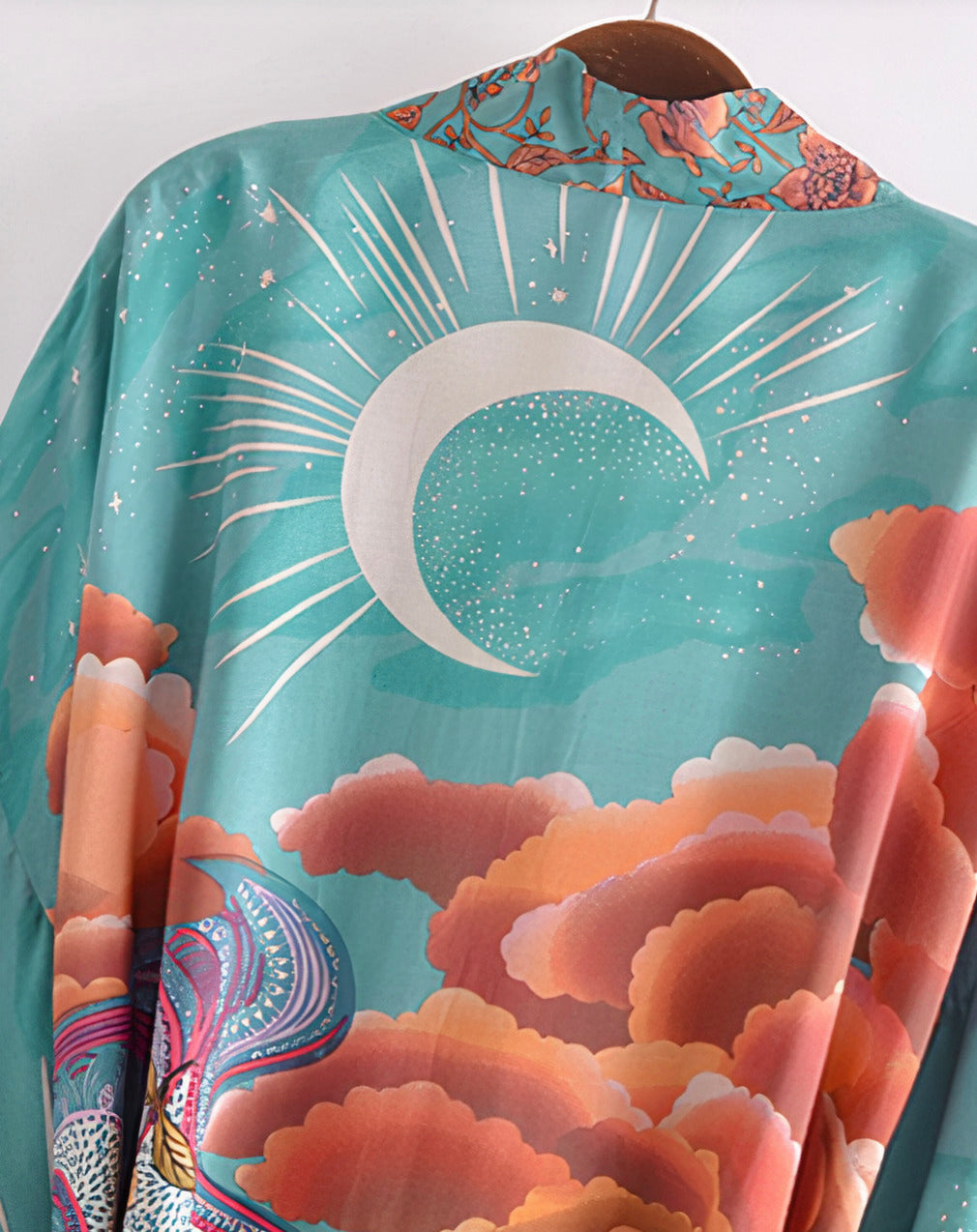 Kimono Boho étoile de Lune Vert Premium