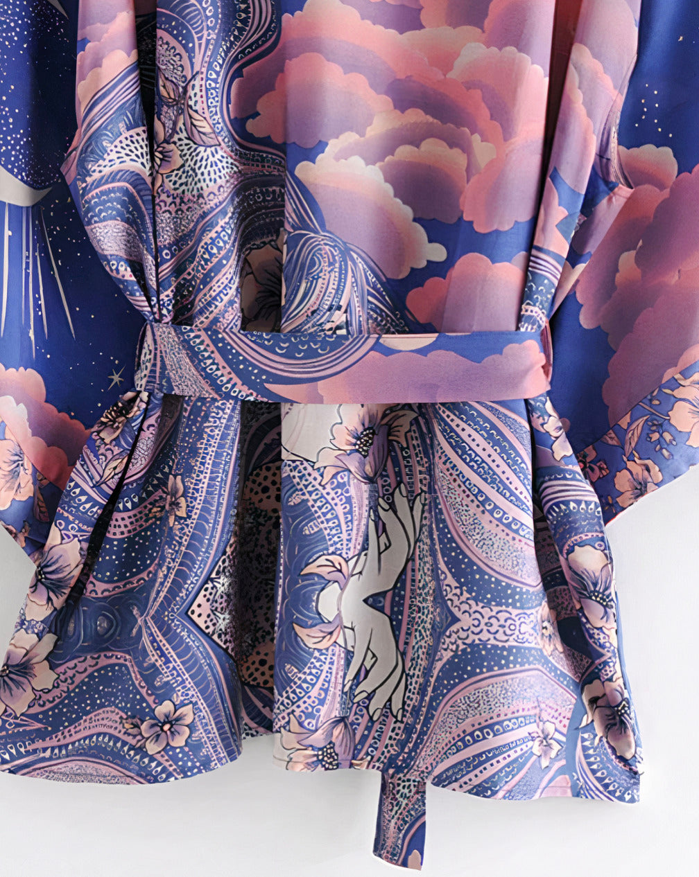 Kimono Boho étoile de Lune Bleu Premium