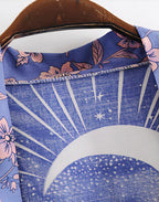 Kimono Boho étoile de Lune Bleu Premium