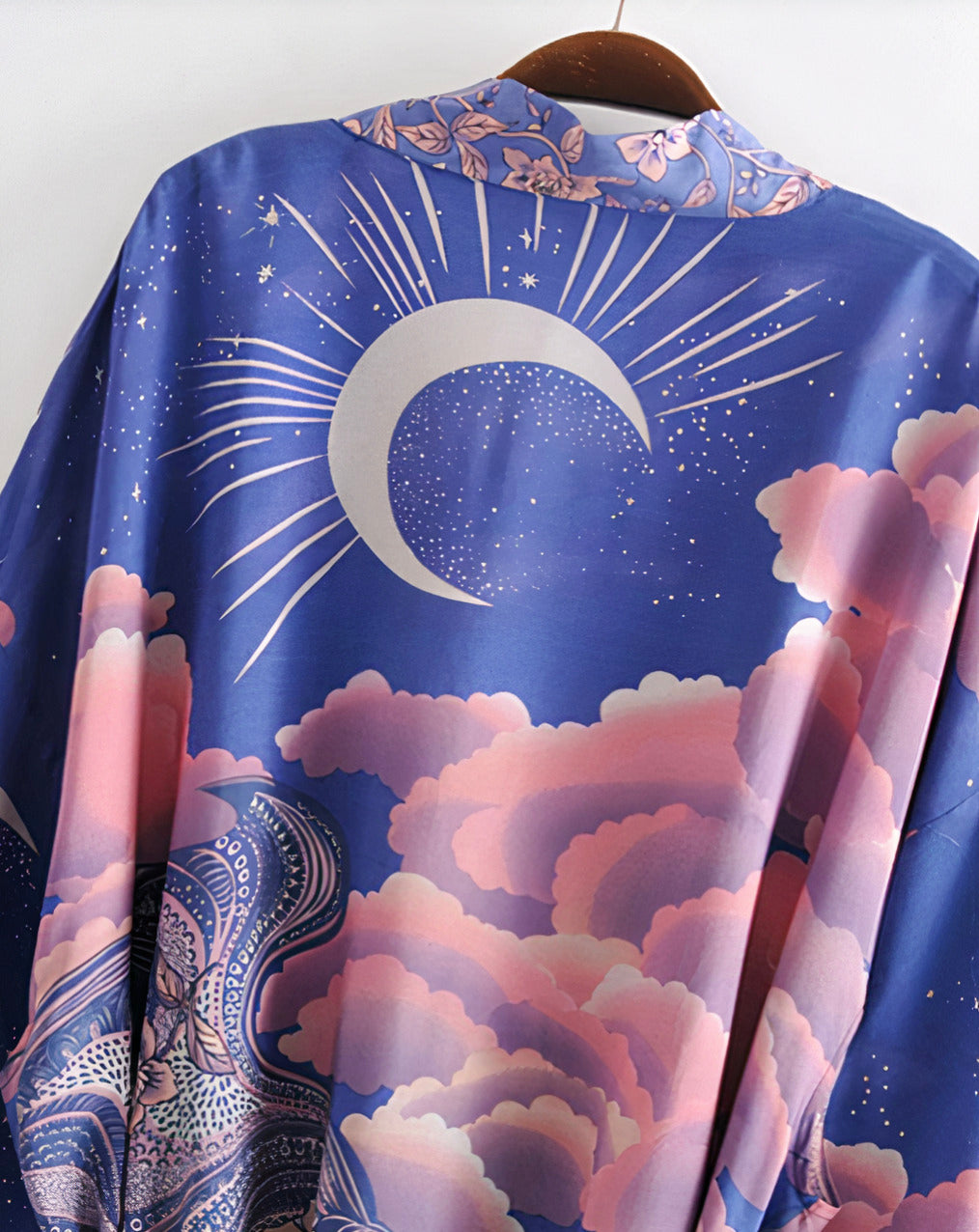 Kimono Boho étoile de Lune Bleu Premium