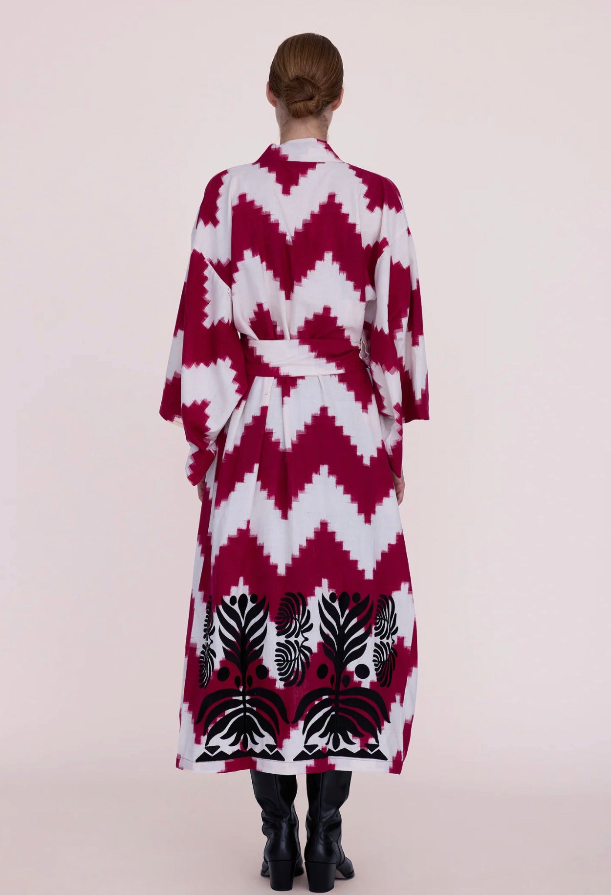Kimono Robe de Plage Longue Rouge Premium