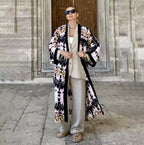 Kimono Robe de Plage Longue Rose Pourpre
