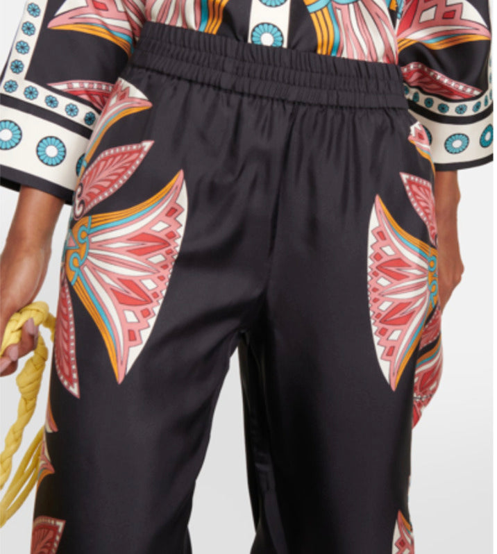Ensemble Kimono Edition Limitée Noir Fleuri