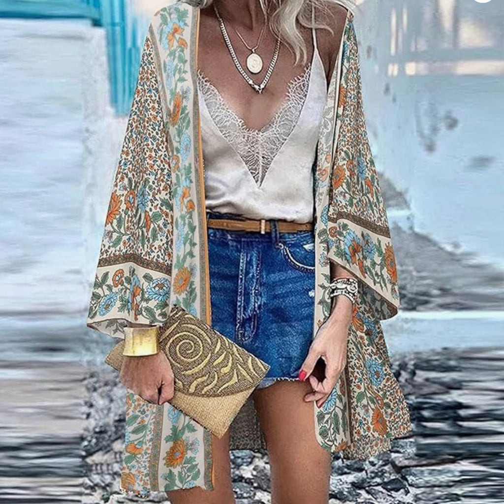 Kimono d'été édition spéciale Jaune clair
