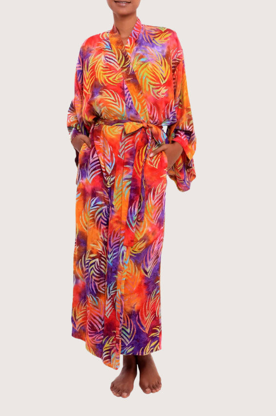 Kimono Plage à point Multi Fleuri