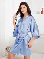 Kimono Chemise de nuit Bleu clair