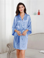 Kimono Chemise de nuit Bleu clair
