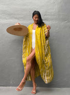 Robe Kimono Tie and Dye Manches Mi-longues levé de soleil