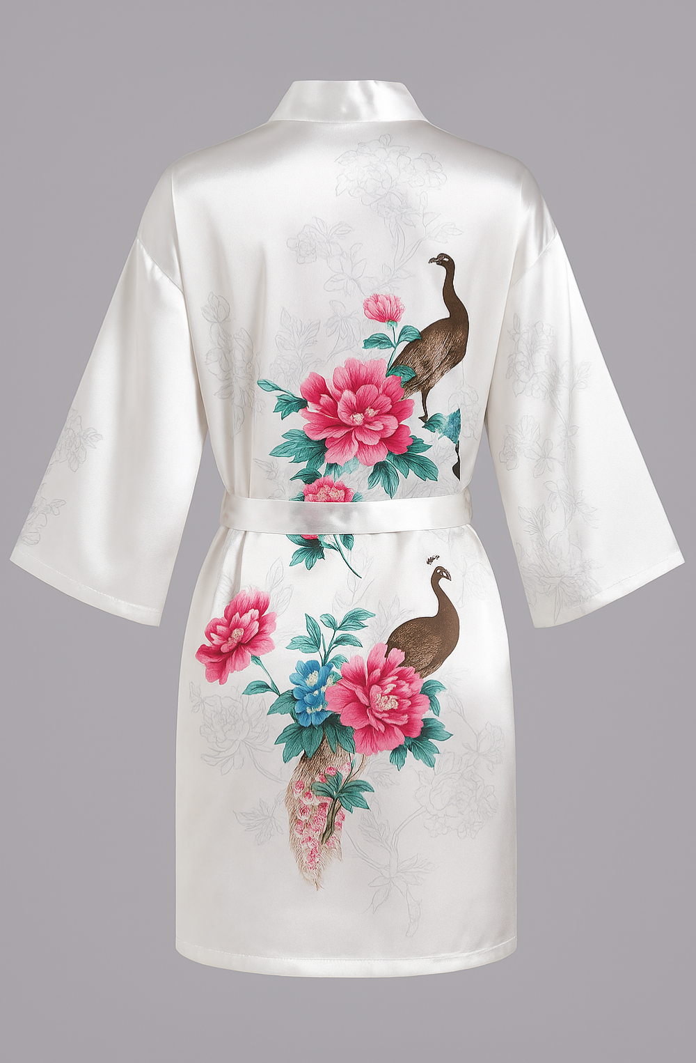Kimono Robe de nuit court  | Riz nacré