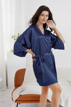Kimono Chemise de nuit Bleu Sombre