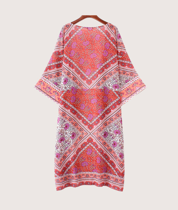 Kimono de plage Rose Pur