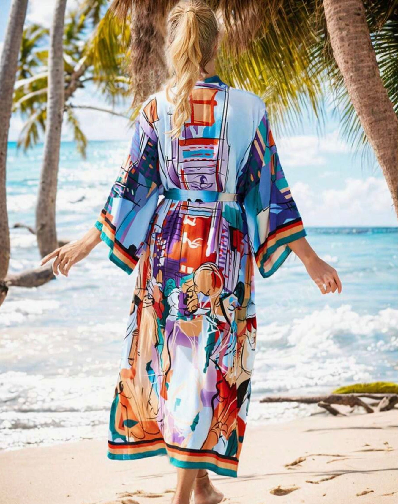 Kimono de plage Art