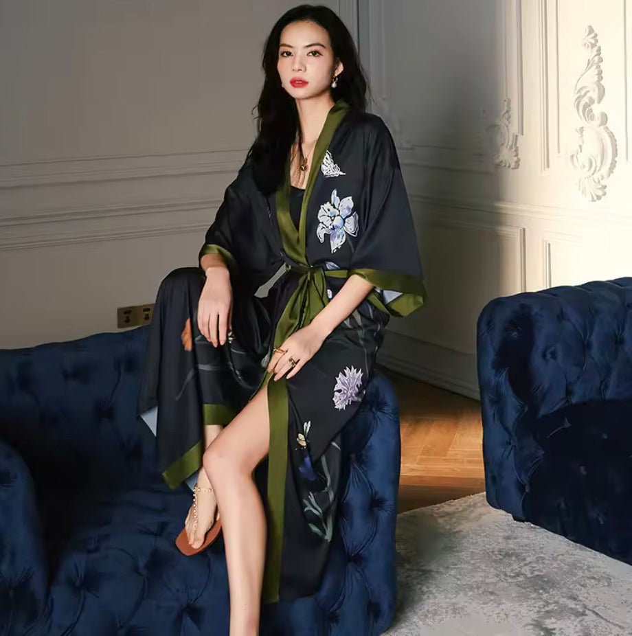 Kimono Robe de nuit | Fumée de jade