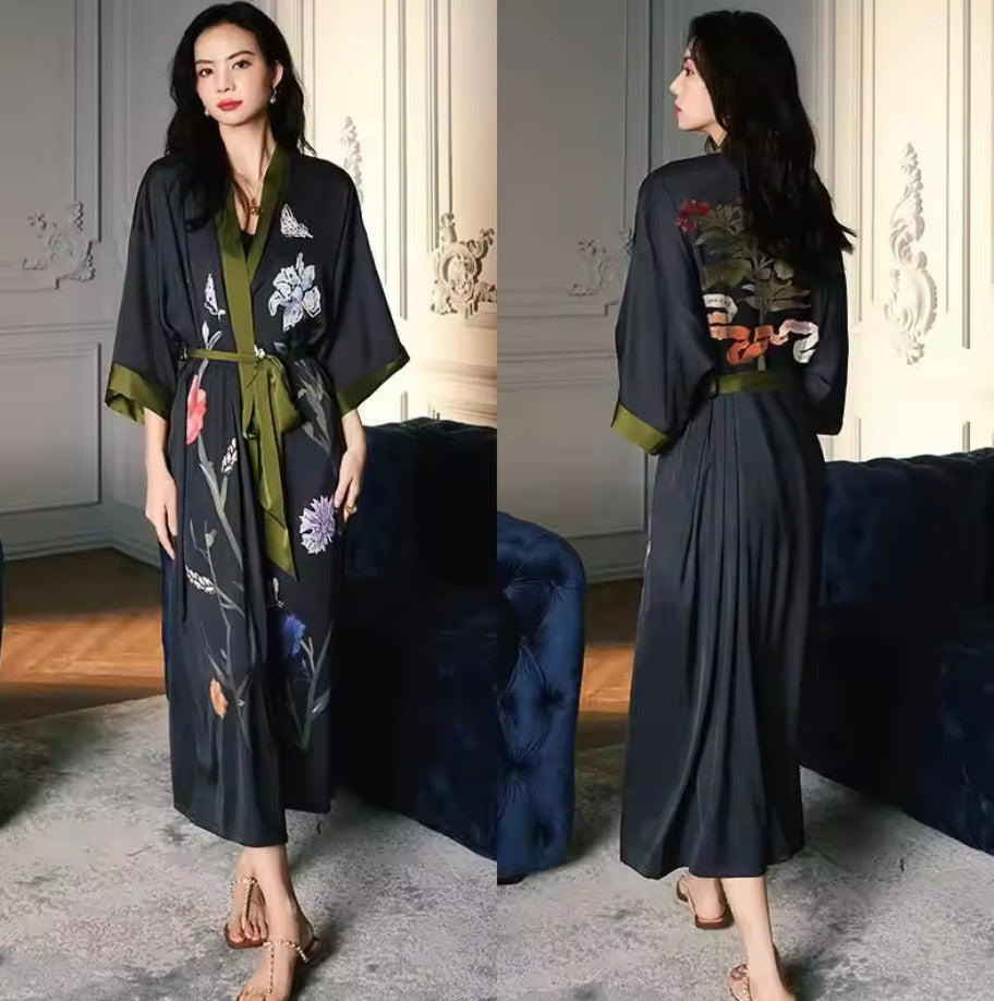 Kimono Robe de nuit | Fumée de jade