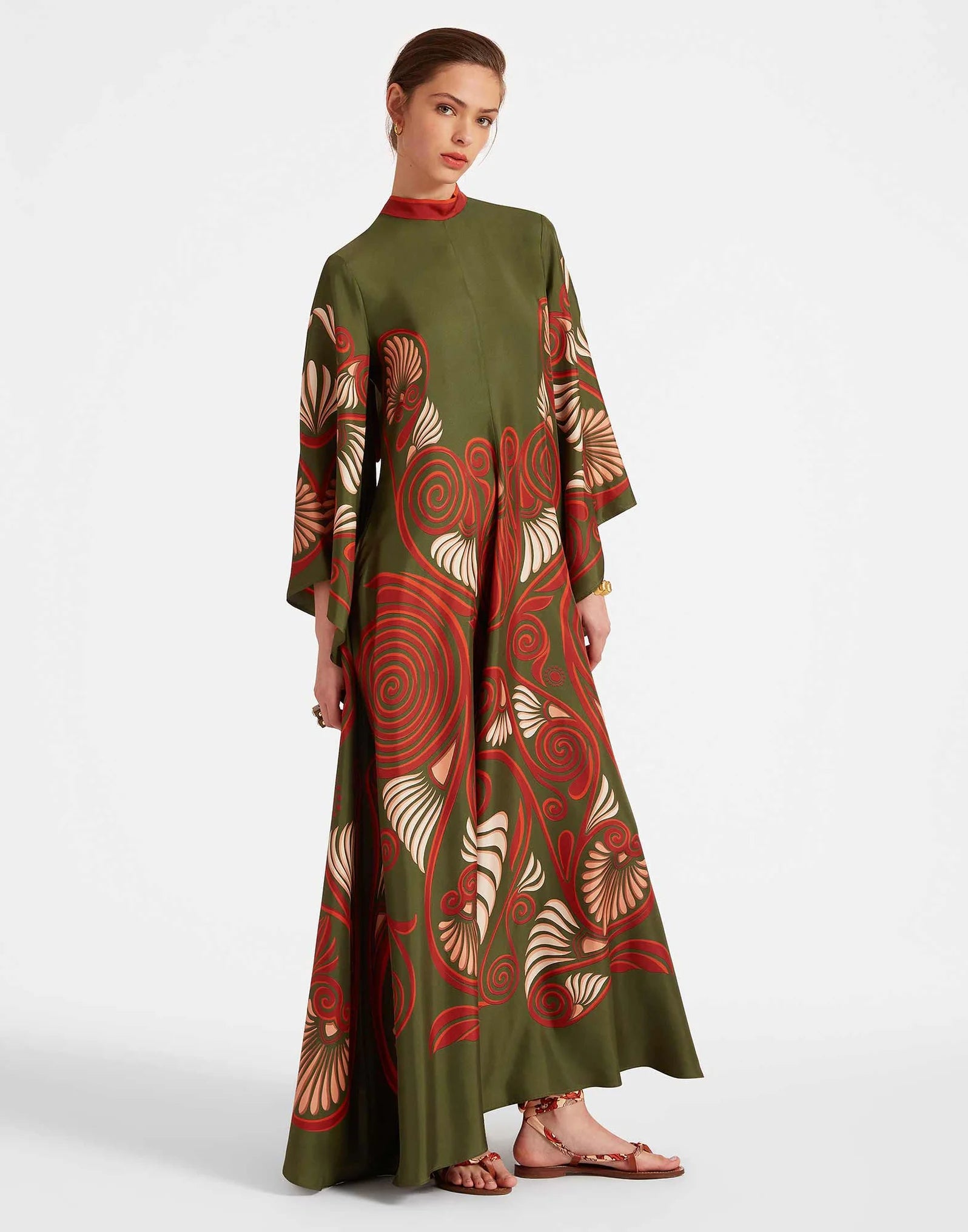 Robe kimono réversible | Vert sauvage