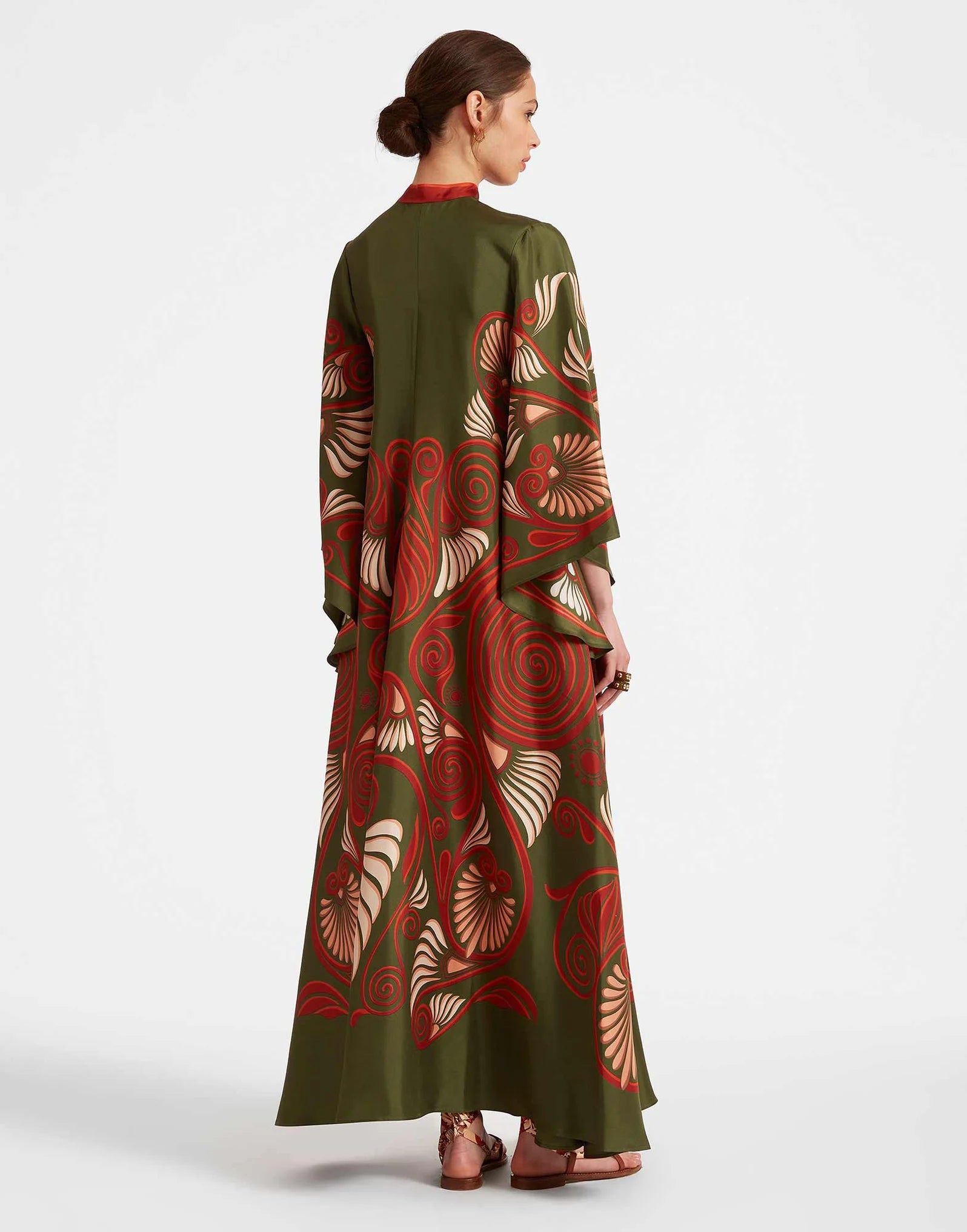 Robe kimono réversible | Vert sauvage