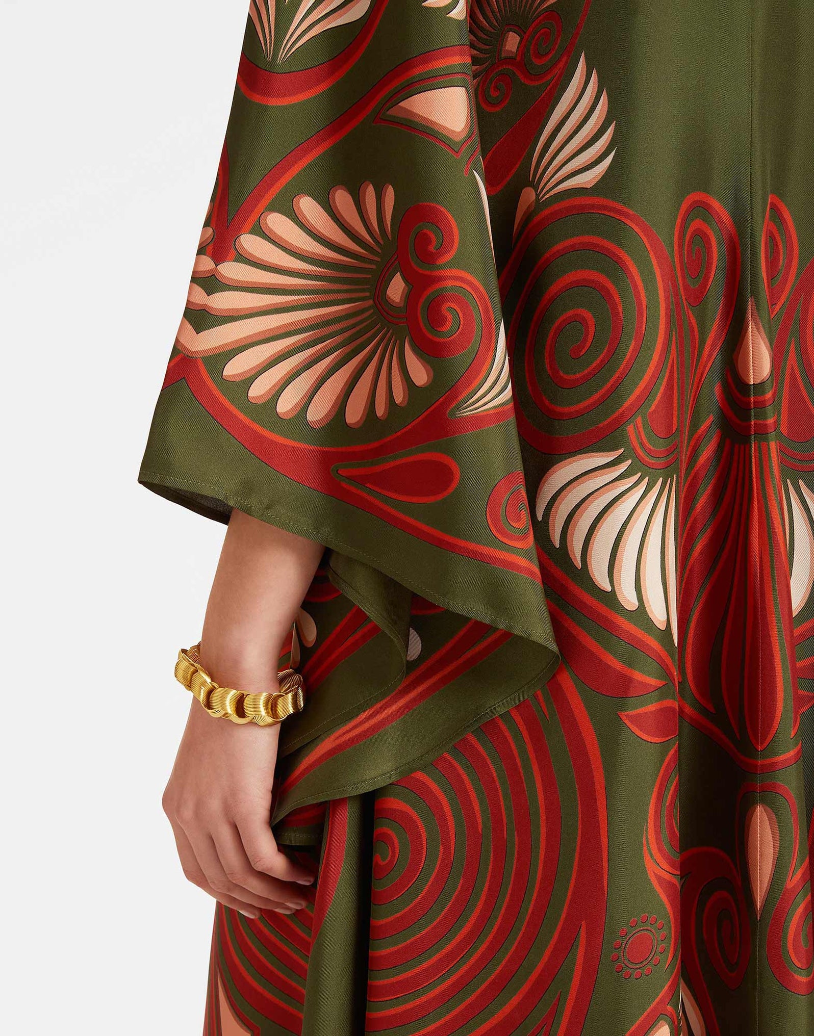 Robe kimono réversible | Vert sauvage