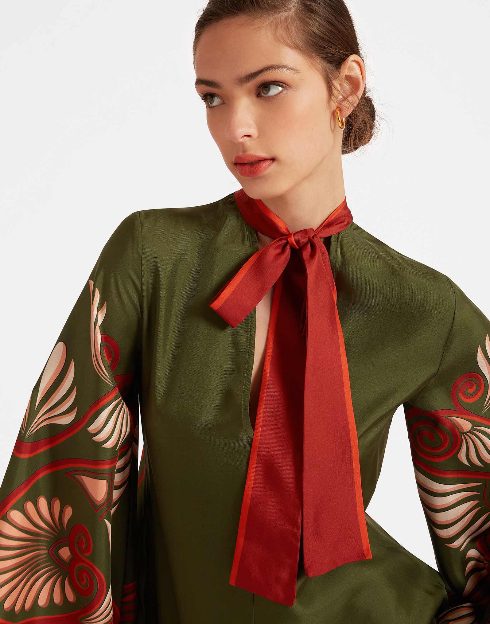 Robe kimono réversible | Vert sauvage