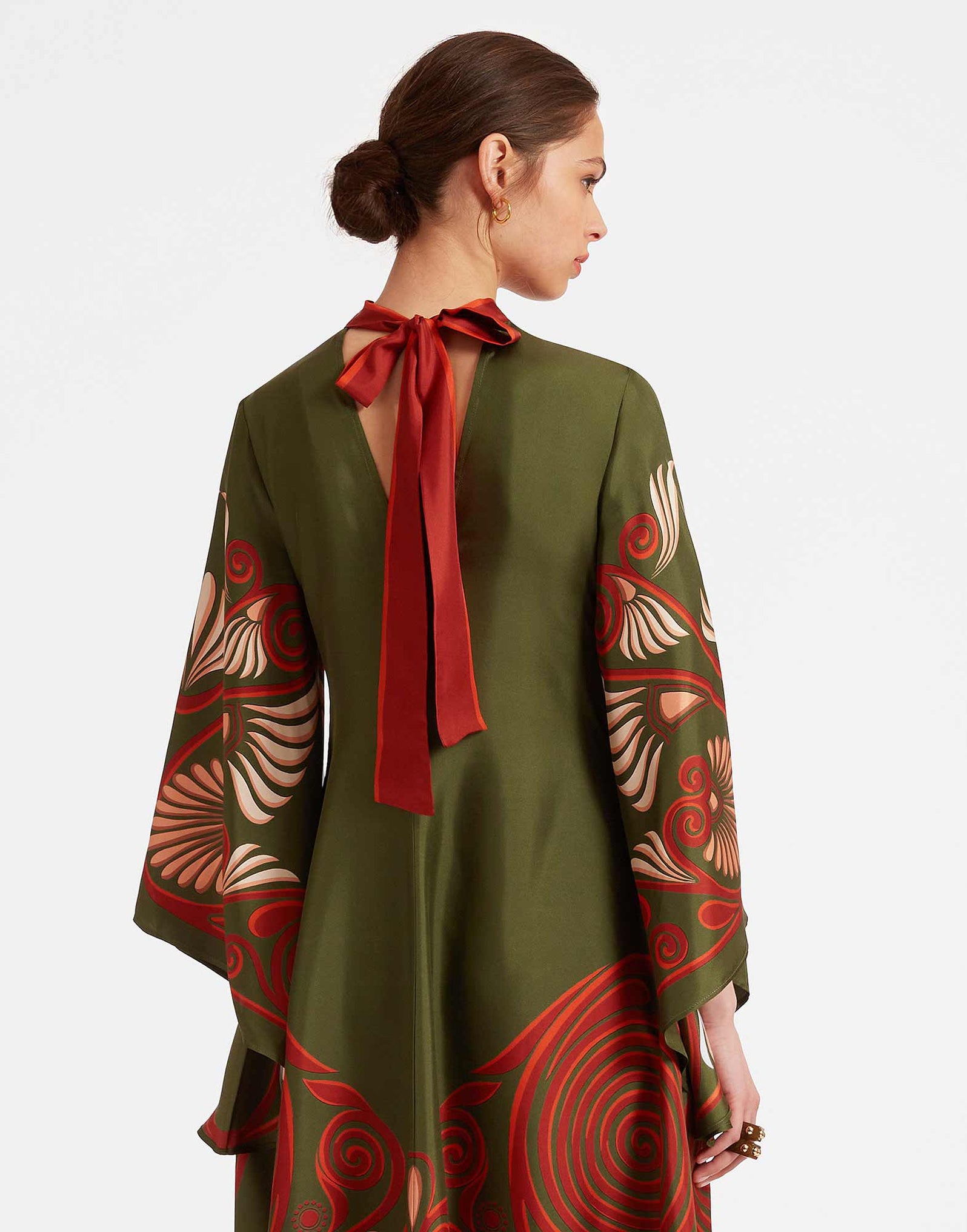 Robe kimono réversible | Vert sauvage