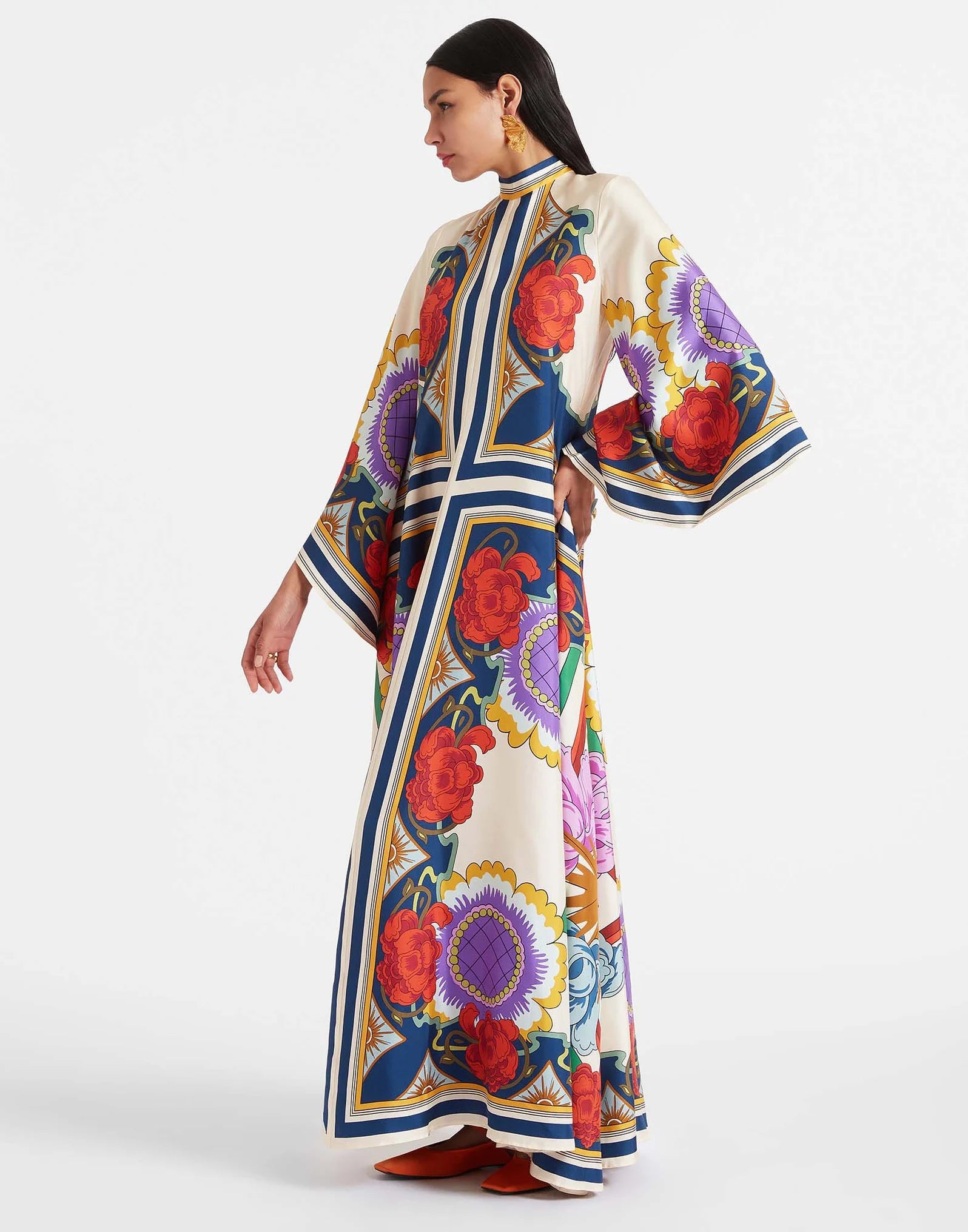Robe kimono réversible | Fleur d'été