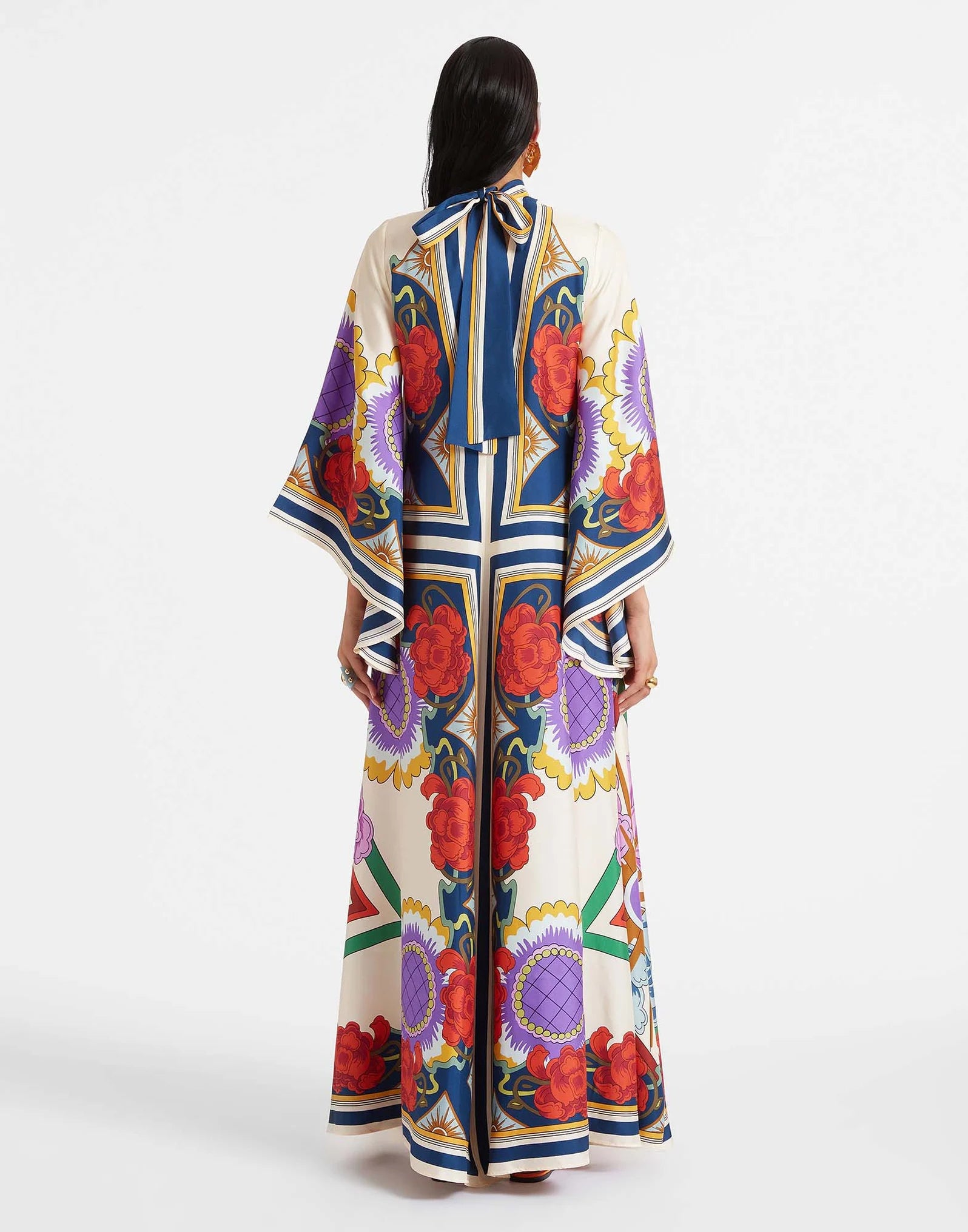 Robe kimono réversible | Fleur d'été