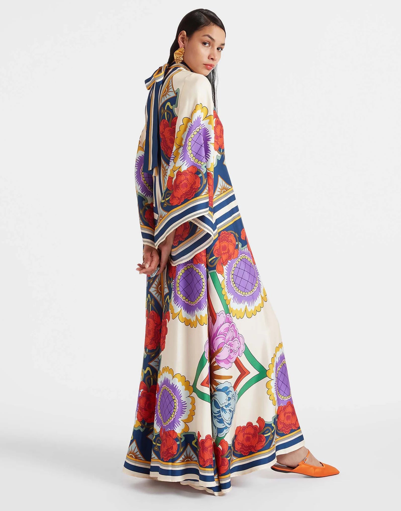 Robe kimono réversible | Fleur d'été