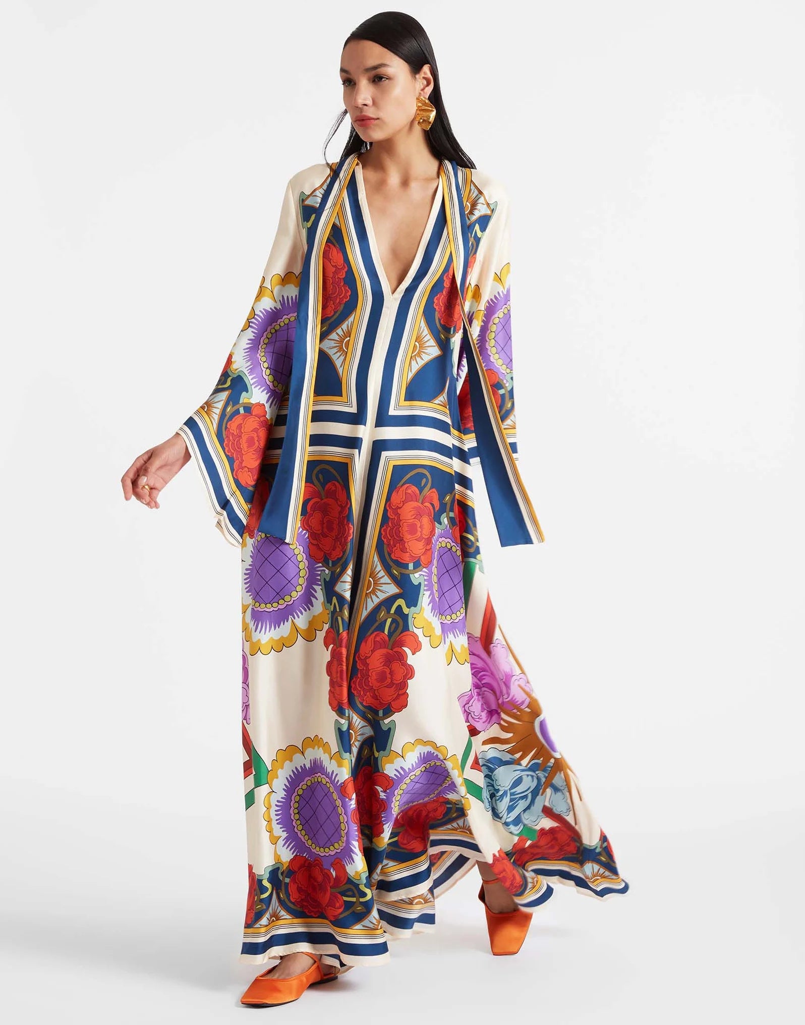 Robe kimono réversible | Fleur d'été